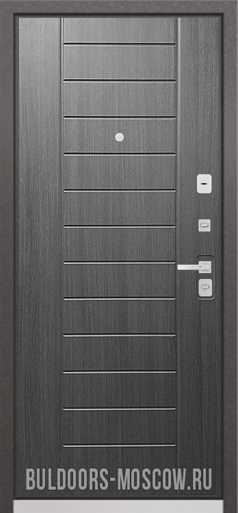 Дверь Бульдорс PREMIUM-90 Черный шелк D-14/Дуб серый 9P-137 - Внутренняя панель