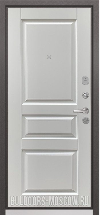 Дверь Бульдорс PREMIUM-90 Черный шелк/Дуб белый матовый 9PD-2 - Внутренняя панель