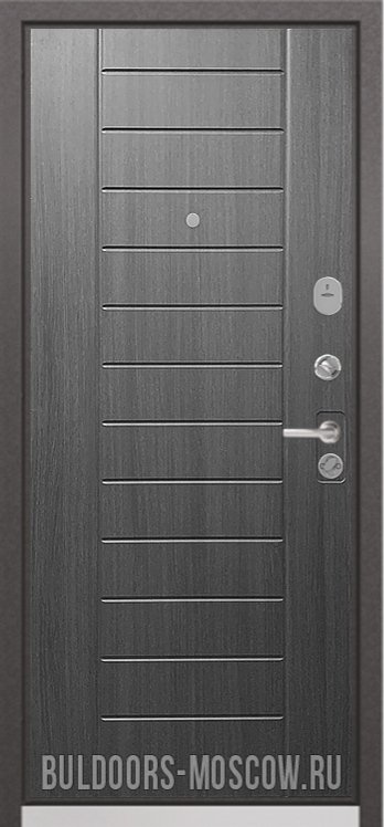 Дверь Бульдорс PREMIUM-90 Черный шелк/Дуб серый 9P-137 - Внутренняя панель