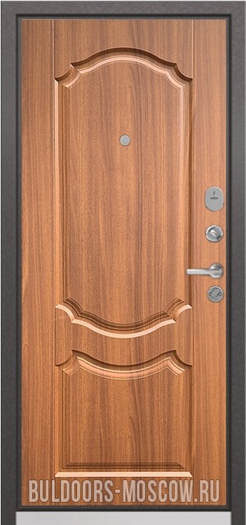 Дверь Бульдорс STANDART-90 Черный шелк 9К-4/Орех лесной 9SD-4 - Внутренняя панель
