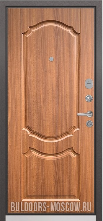Дверь Бульдорс STANDART-90 Черный шелк D-4/Орех лесной 9SD-4 - Внутренняя панель