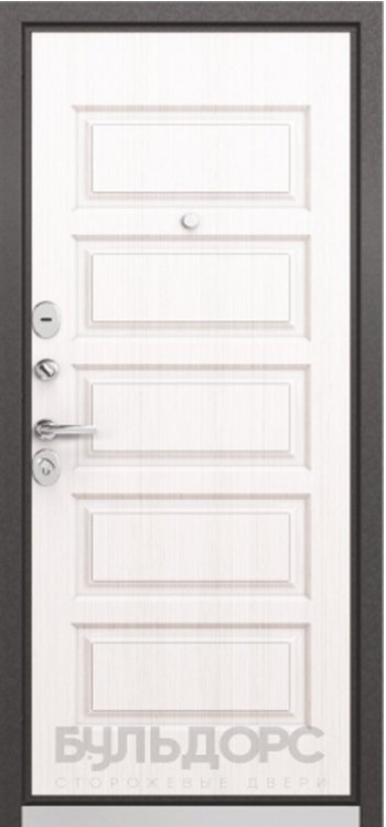 Дверь Бульдорс STANDART-90 Черный шелк/Дуб светлый матовый 9S-108 - Внутренняя панель