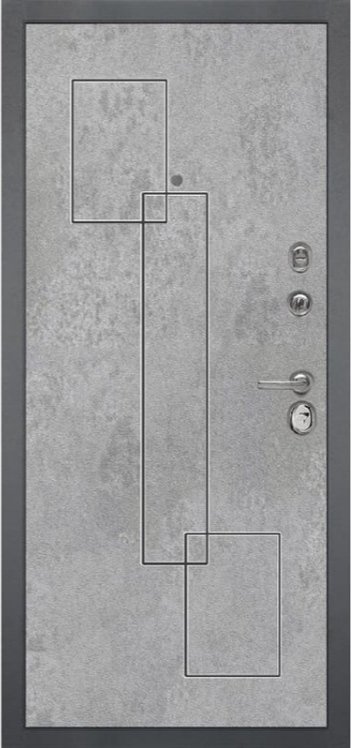 Дверь Дива МД-48 М-3 (Бетон Темный / Бетон Светлый) - Внутренняя панель