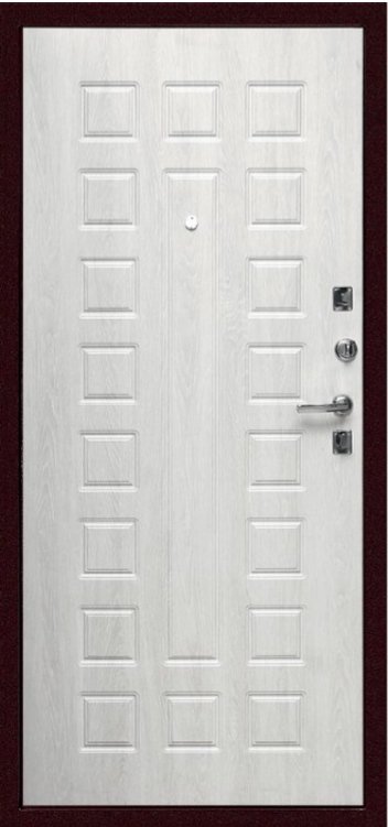 Дверь С-504 (Антик медный / Дуб белёный) - Внутренняя панель