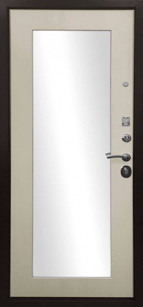 Дверь Ратибор Оптима 3К Зеркало Лиственница беж - Внутренняя панель