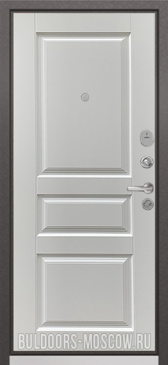 Дверь Бульдорс STANDART-90 Черный шелк/Ларче белый 9SD-2 - Внутренняя панель