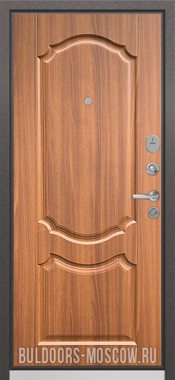 Дверь Бульдорс STANDART-90 Черный шелк/Орех лесной 9SD-4 - Внутренняя панель