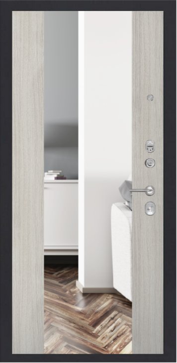 Дверь ZMD Люкс 3D Зеркало XXL Белая сосна - Внутренняя панель
