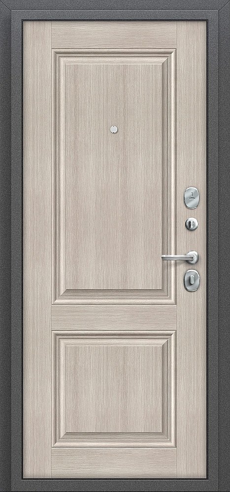 Дверь входная металлическая Оптим Стиль Антик Серебро / Cappuccino Veralinga - Внутренняя панель