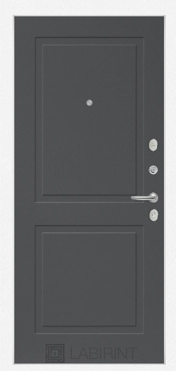 Дверь Лабиринт Лайн WHITE 11 - Графит софт - Внутренняя панель