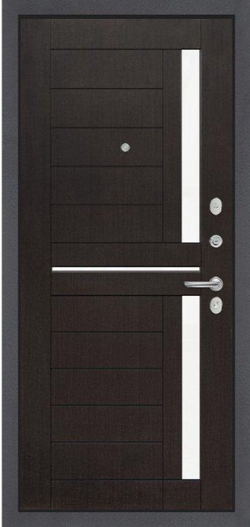 Дверь Лабиринт ART графит 02 - Венге, стекло белое - Внутренняя панель