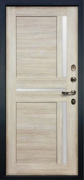 Дверь Сенатор 3К Белая шагрень / Баджио Кремовый ясень (панель №49) - Внутренняя панель