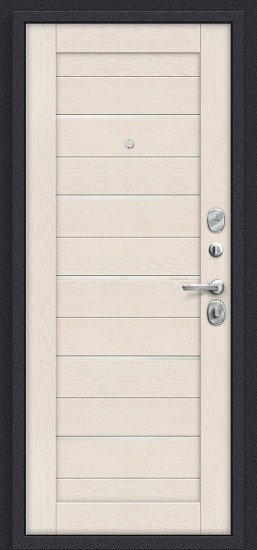 Дверь Браво Сканди П-37 (Graphite Wood)/Cappuccino Softwood/White Pearl - Внутренняя панель