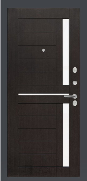 Дверь Бетон 02 - Венге, стекло белое - Внутренняя панель