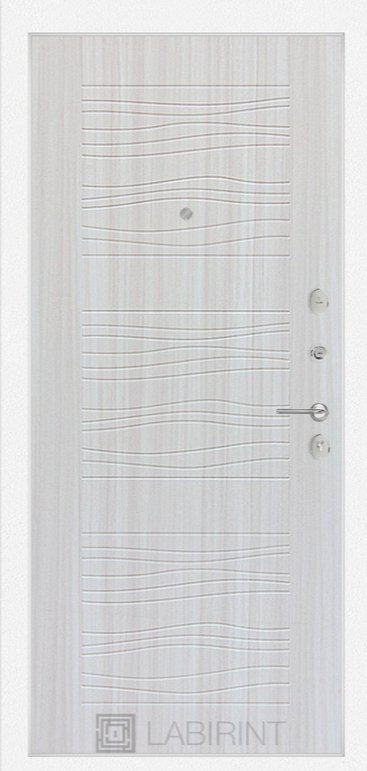 Дверь Лабиринт  Платинум 06 - Сандал белый - Внутренняя панель