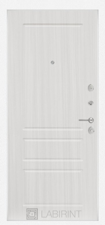Дверь Лабиринт  Платинум 03 - Сандал белый - Внутренняя панель