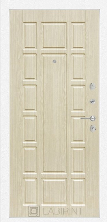 Дверь Лабиринт  Платинум 12 - Беленый дуб - Внутренняя панель