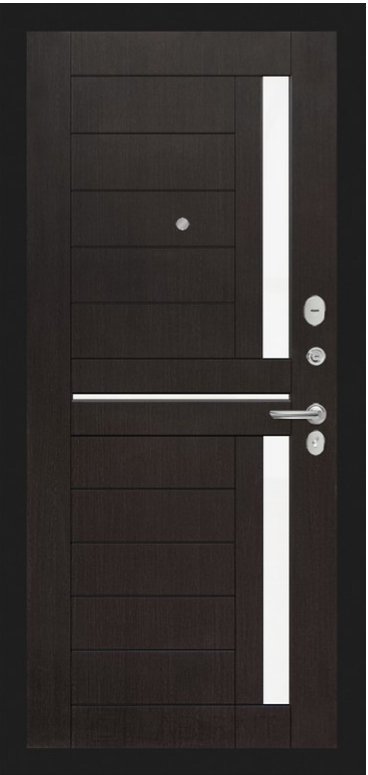 Дверь Лабиринт COSMO 02 - Венге, стекло белое - Внутренняя панель