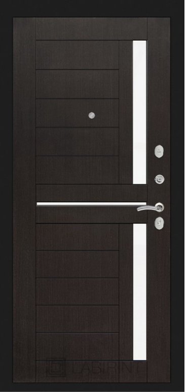Дверь Лабиринт Нью-Йорк 02 - Венге, стекло белое - Внутренняя панель