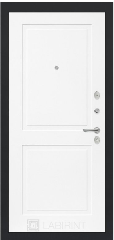 Дверь Лабиринт ART графит 11 - Белый софт - Внутренняя панель