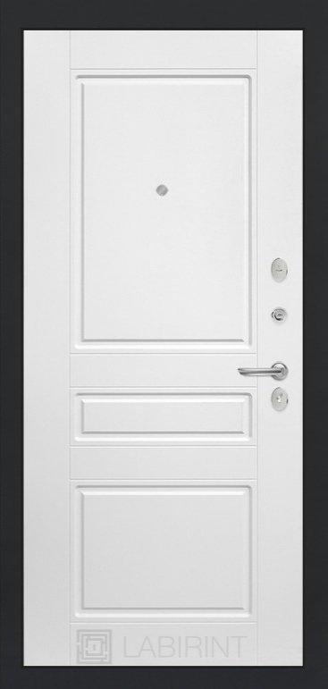Дверь Лабиринт ART графит 03 - Белый софт - Внутренняя панель