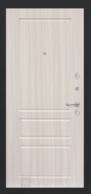 Дверь Лабиринт  ART графит 03 - Сандал белый - Внутренняя панель