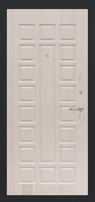 Дверь Лабиринт ART графит 04 - Беленый дуб - Внутренняя панель