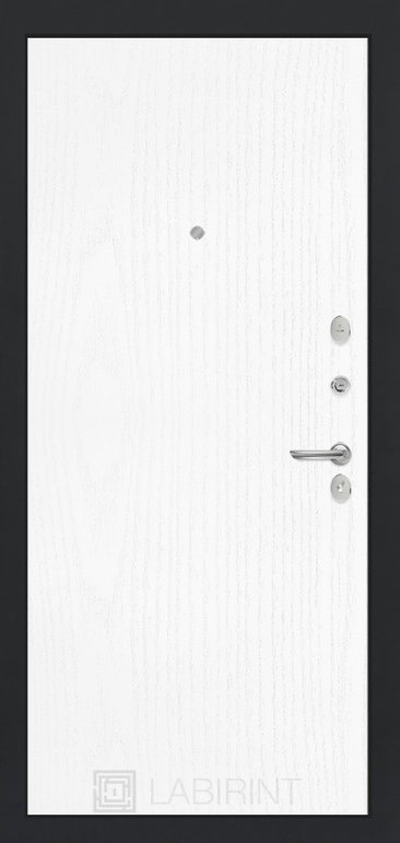 Дверь Лабиринт ART графит 07 - Белое дерево - Внутренняя панель