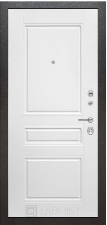 Дверь Лабиринт SILVER 03 - Белый софт - Внутренняя панель