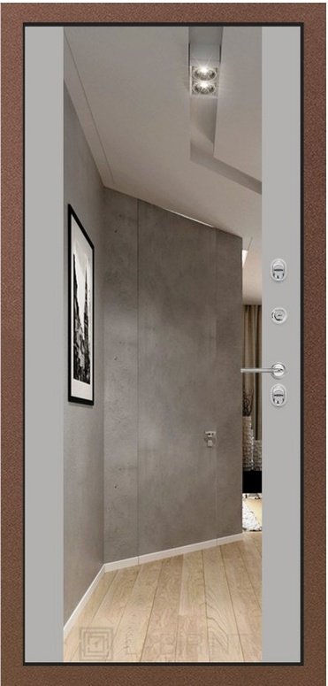 Дверь Лабиринт Термо Магнит с Зеркалом Максимум - Грей софт - Внутренняя панель