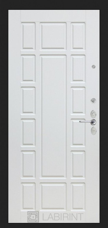 Дверь Лабиринт BLACK 12 - Белое дерево - Внутренняя панель