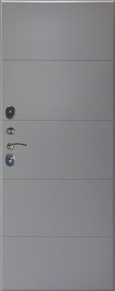 Дверь ЗД Эталон 3к алюминий панель Тривия Эмаль светло-серая - Внутренняя панель