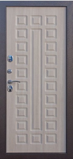 Дверь Мет. Изотерма Лиственница Мокко - Внутренняя панель