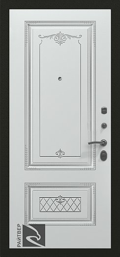 Дверь Кондор Райтвер Премьер с Накладкой Аккорд патина серебро - Внутренняя панель