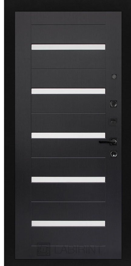Дверь Лабиринт PIANO 01 — Венге, стекло белое - Внутренняя панель