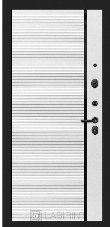 Дверь Лабиринт ТЕХНО 22 — Белый софт - Внутренняя панель