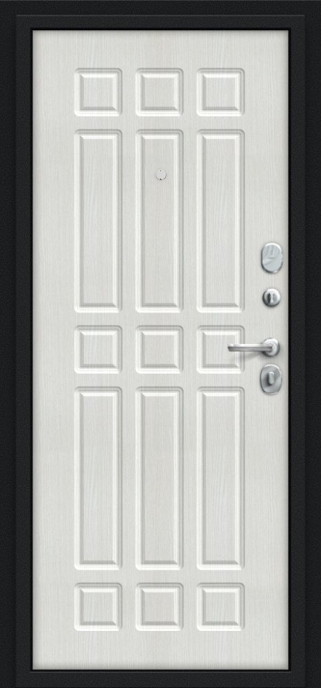Дверь Браво Мило 104.52 Букле черное/Bianco Veralinga - Внутренняя панель