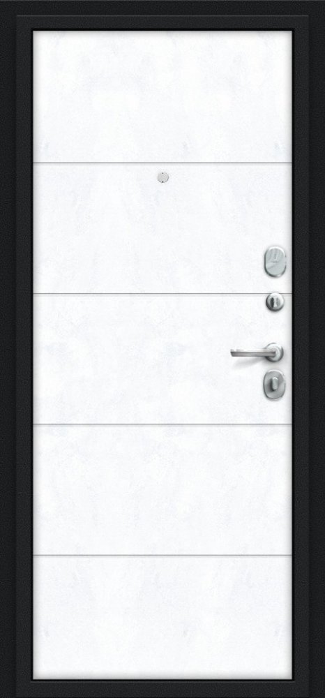 Дверь Браво Граффити-1 Букле черное/Snow Art - Внутренняя панель