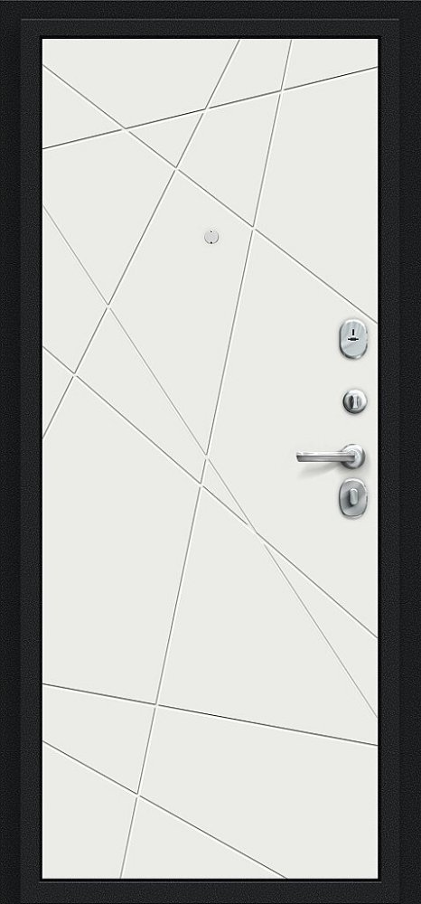 Дверь Браво Граффити-5 Букле черное/Super White - Внутренняя панель