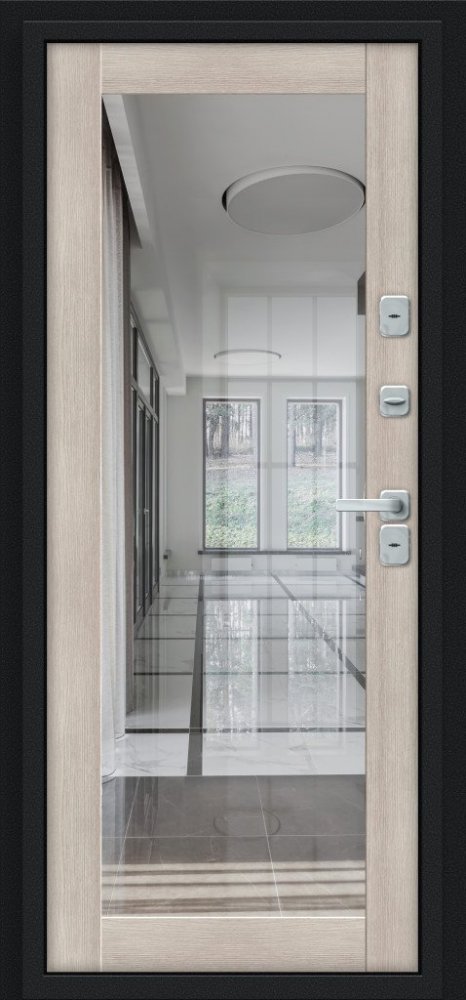 Дверь Браво Thermo Флэш Декор Букле черное/Cappuccino Veralinga - Внутренняя панель