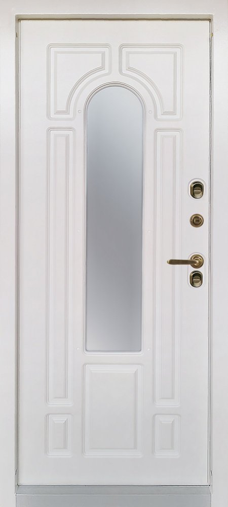 Дверь ЗД Лацио с терморазрывом с белой панелью (Винорит вайт) - Внутренняя панель