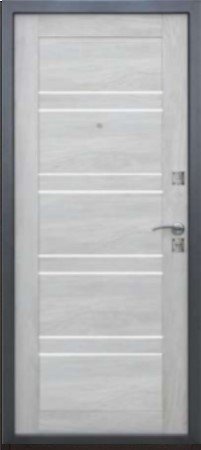 Дверь Цитадель DOMINANTA Серебро Царга Дуб шале белый - Внутренняя панель