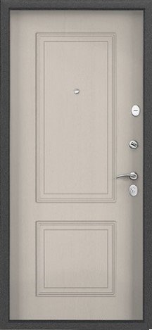 Дверь Торекс DELTA-M 10  Темно-серый букле графит, RGSO, ПВХ Дуб светлый матовый, СК66 - Внутренняя панель