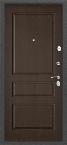 Дверь Торекс DELTA-M 10  Темно-серый букле графит, RGSO,  ПВХ Дуб коньяк, D25 - Внутренняя панель