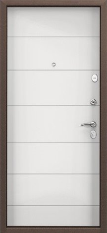 Дверь Торекс DELTA 100  Темно-серый букле графит, VDM 2, КТ Белый, D22 - Внутренняя панель