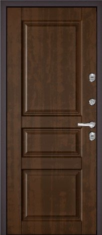 Дверь Торекс TERMO 100    Букле шоколад R4, МДФ Орех грецкий, 10TD-2 - Внутренняя панель
