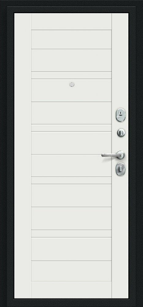 Дверь Браво Сити Kale Букле черное/Off-white - Внутренняя панель