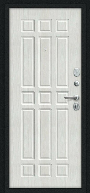 Дверь Браво Мило Букле черное/Bianco Veralinga - Внутренняя панель