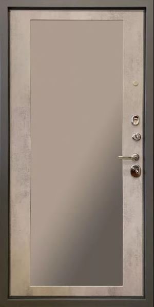 Дверь Ратибор Тетрис 3К Зеркало бетон тёмный / бетон светлый - Внутренняя панель