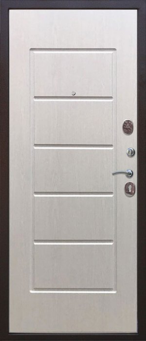 Дверь Цитадель 7,5 см Гарда Медь / Белый ясень - Внутренняя панель